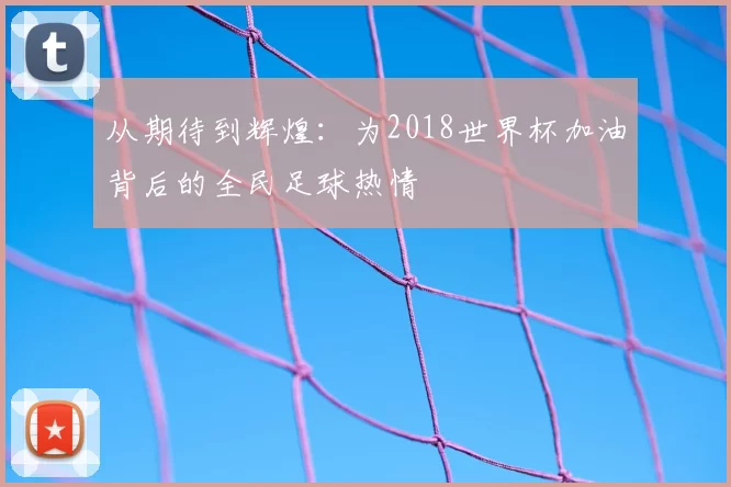 从期待到辉煌：为2018世界杯加油背后的全民足球热情