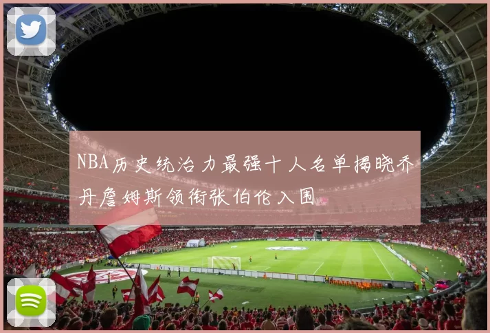 NBA历史统治力最强十人名单揭晓乔丹詹姆斯领衔张伯伦入围
