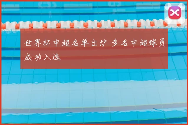 世界杯中超名单出炉 多名中超球员成功入选